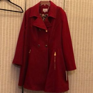 Women’s coat wine with tags, size 3x, never worn.